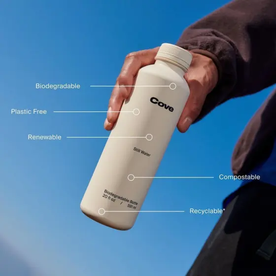 Cove bottle with benefit callouts