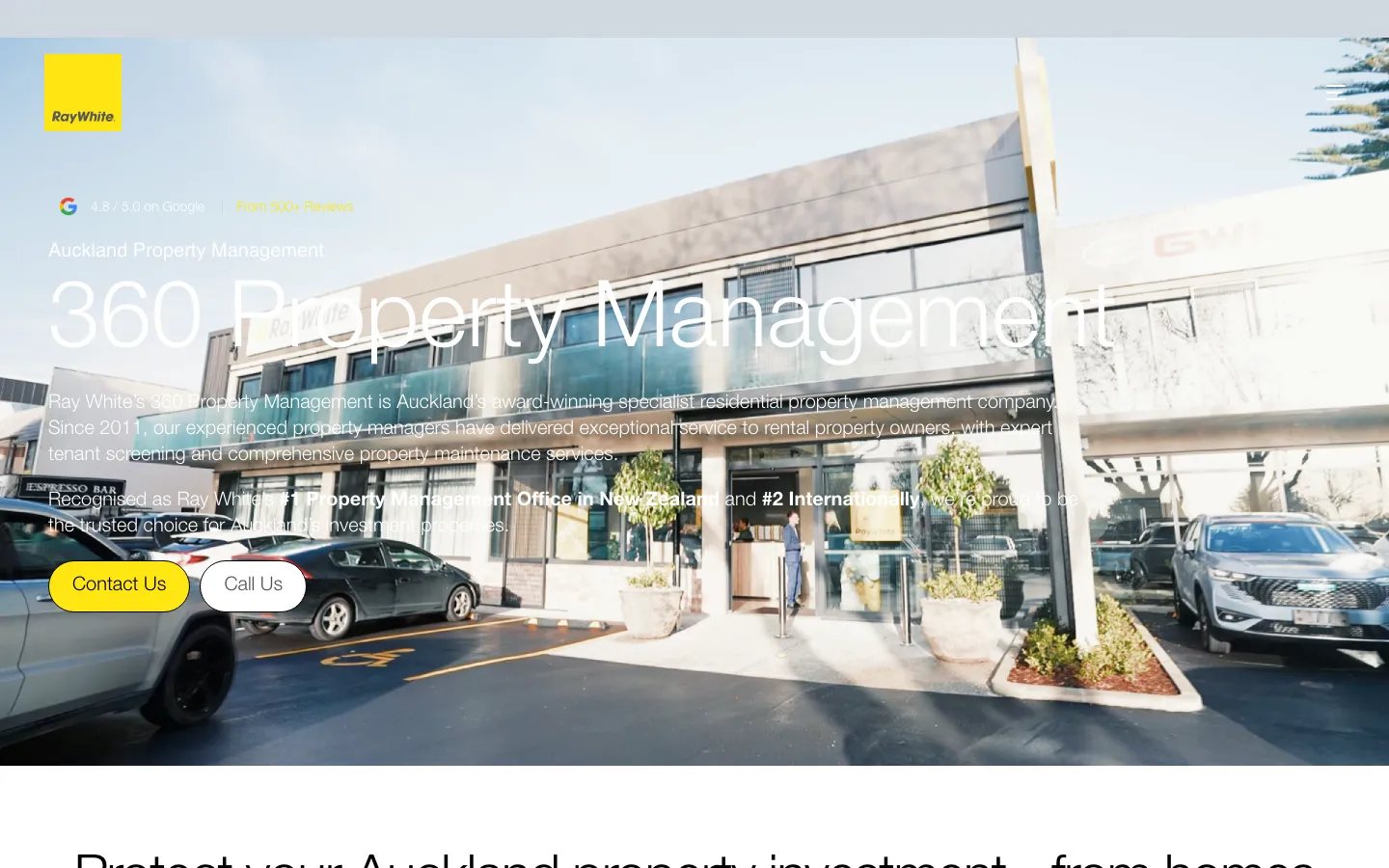 360 Property Management website screenshot