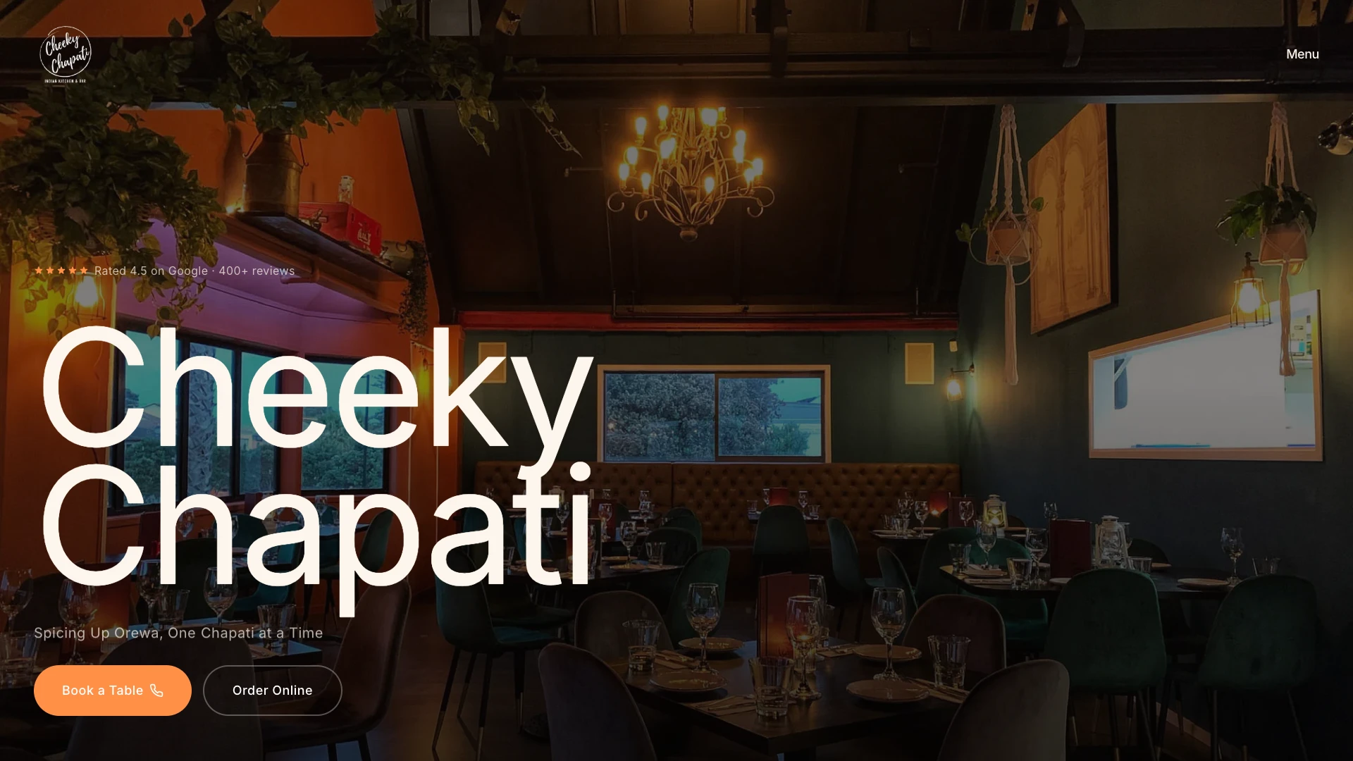 Cheeky Chapati website screenshot