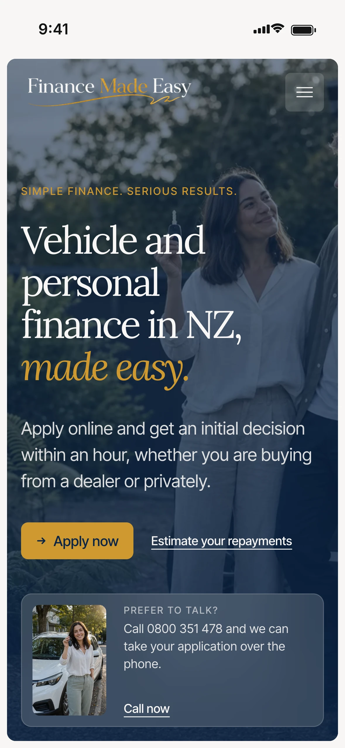 Finance Made Easy: vehicle and personal loans, applied for online mobile screenshot 5