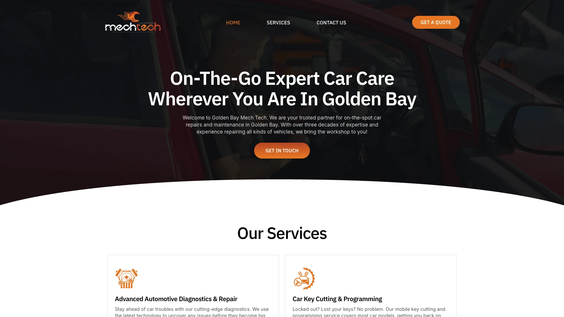 GB Mech Tech website screenshot