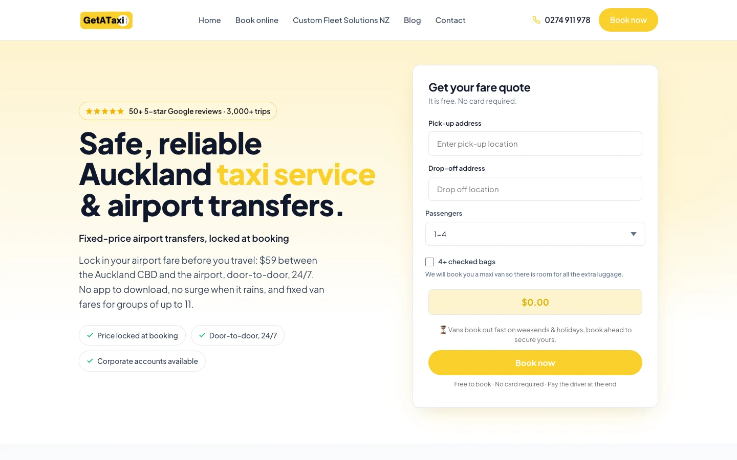 643% organic traffic growth for an Auckland airport transfer company case study