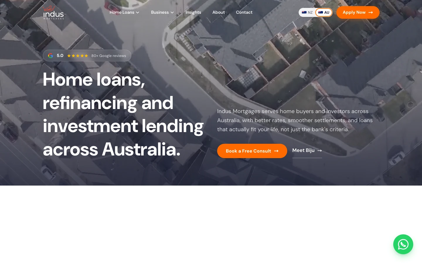 Indus Mortgages: one brand, two countries, two sets of rules website screenshot 2