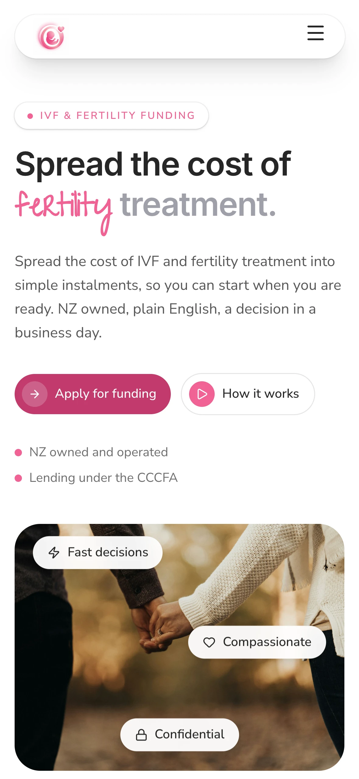 IVF Funders mobile screenshot 2