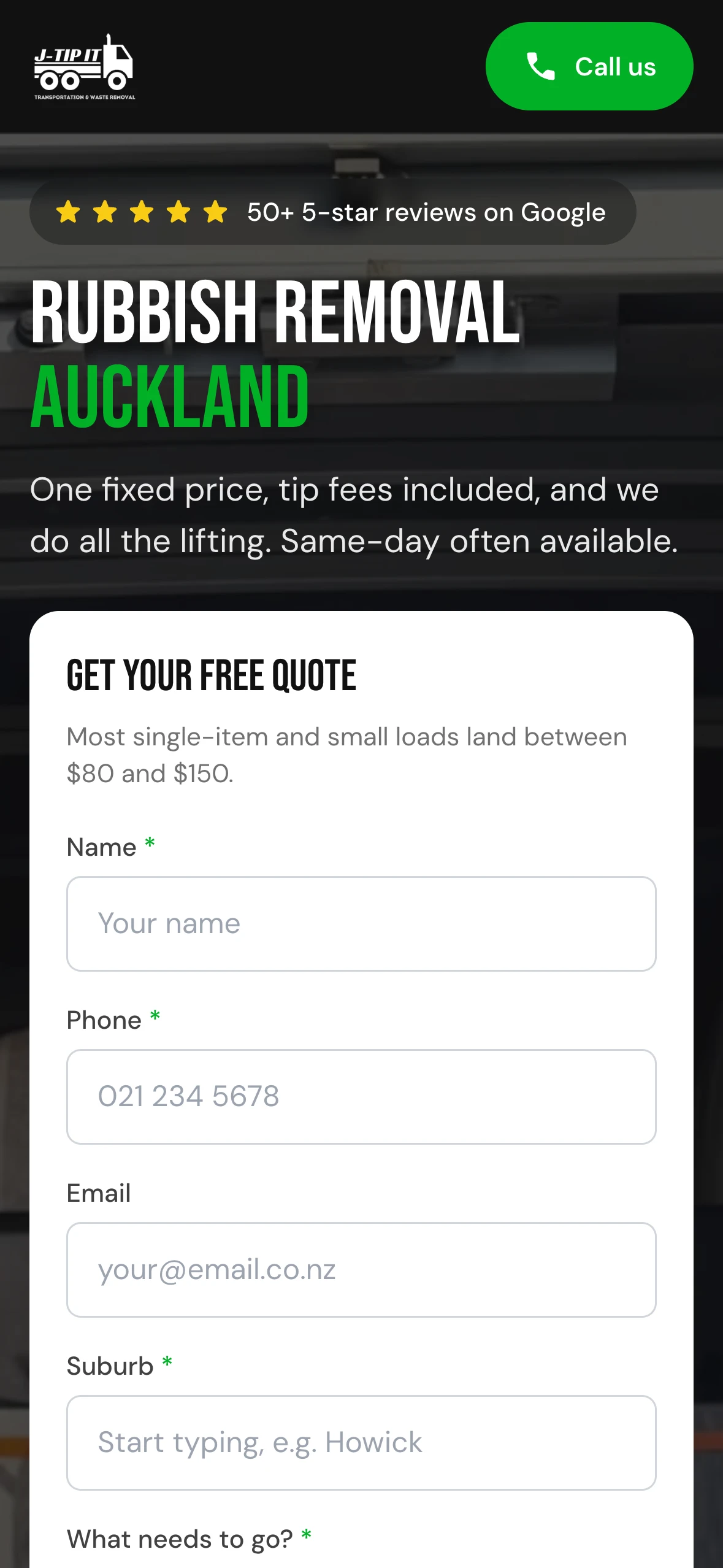 J Tip It: 149 quote requests in one month mobile screenshot 2