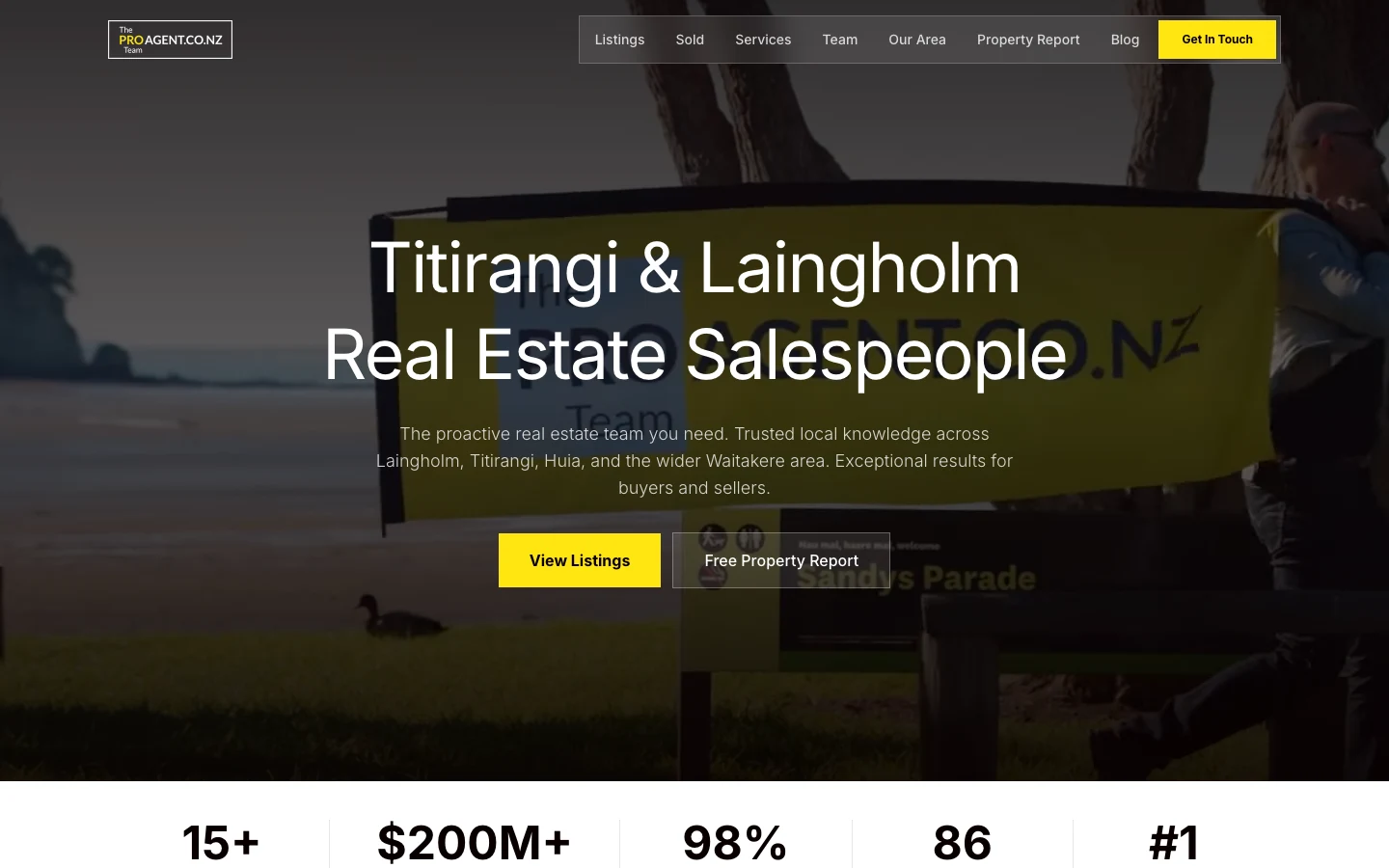 ProAgent Team: live listings and the full sold record case study