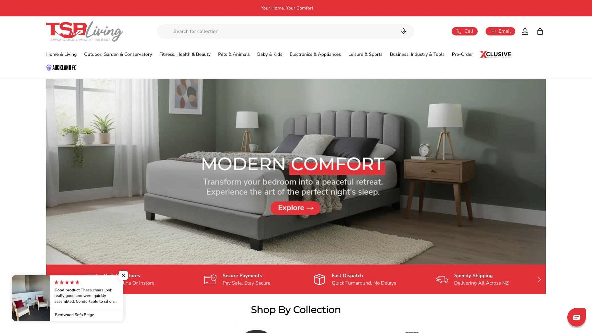 TSB Living website screenshot