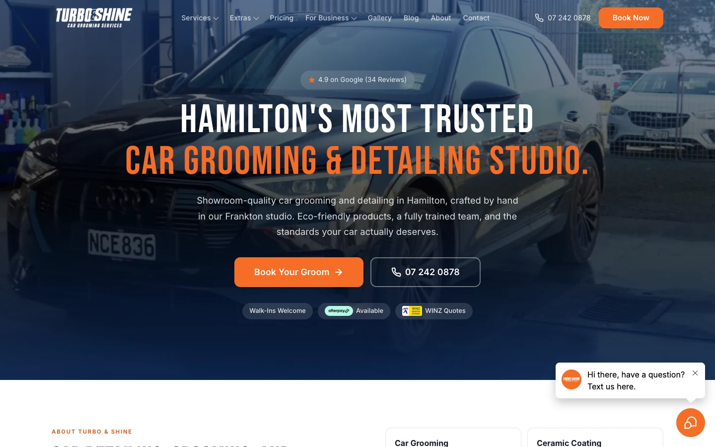 Turbo & Shine: pricing up front, every enquiry tracked case study